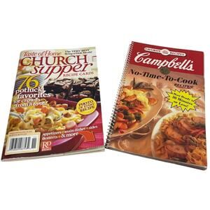Lot of 2 Church Supper Campbell's No Time To Cook Favorite Recipes Cook Books